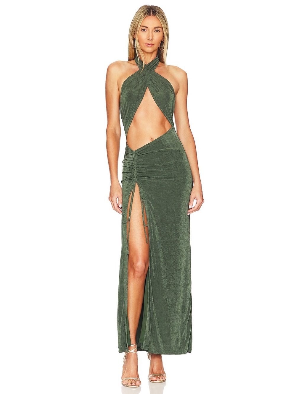 Superdown Adele Halter Maxi Dress
